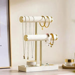 Jewelry Stand Two-Tier Metal Bracelet & Watch Organizer