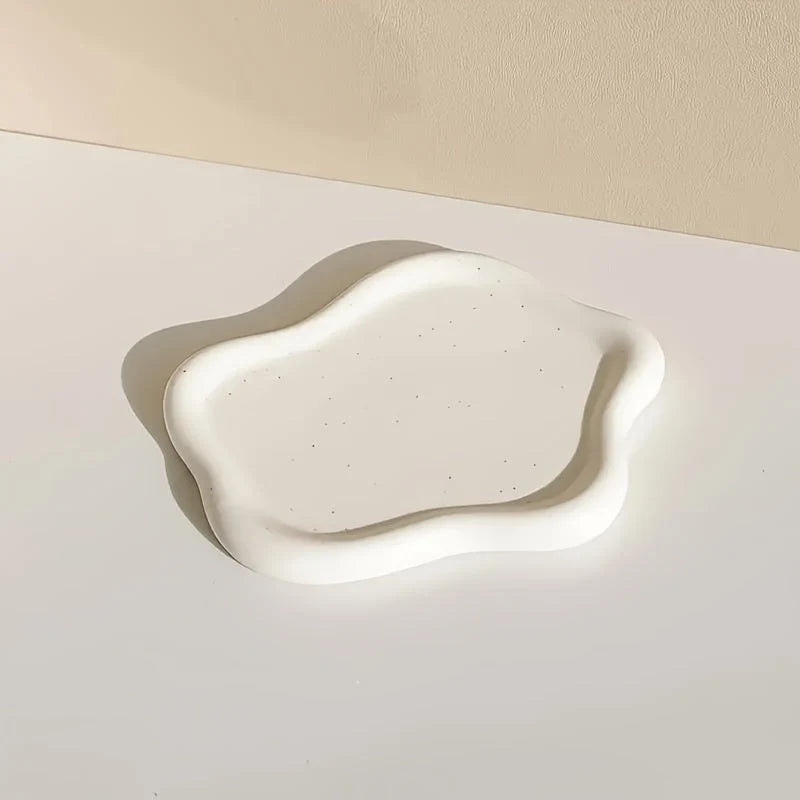 Jewelry Tray Ceramic Cloud-Shaped Small Item Organizer