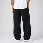 Joggers Thick Knit Wide-Leg Adjustable Drawstring Waist