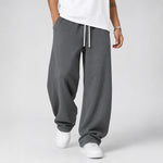 Joggers Thick Knit Wide-Leg Adjustable Drawstring Waist
