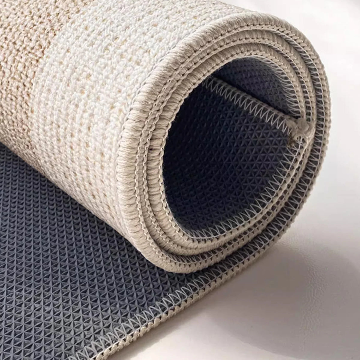 Jute Doormat Non-Slip Backing Contrasting Woven Border