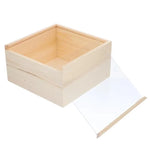 Keepsake Storage Box Unfinished Wood Sliding Lid