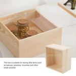 Keepsake Storage Box Unfinished Wood Sliding Lid