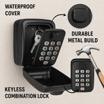 Key Safe Weather-Resistant Metal Adjustable Combination Lock