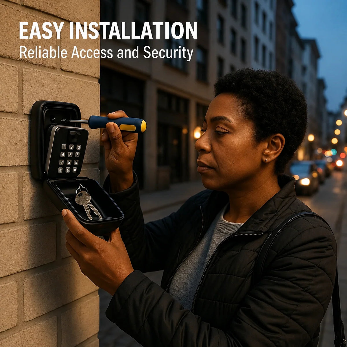 Key Safe Weather-Resistant Metal Adjustable Combination Lock