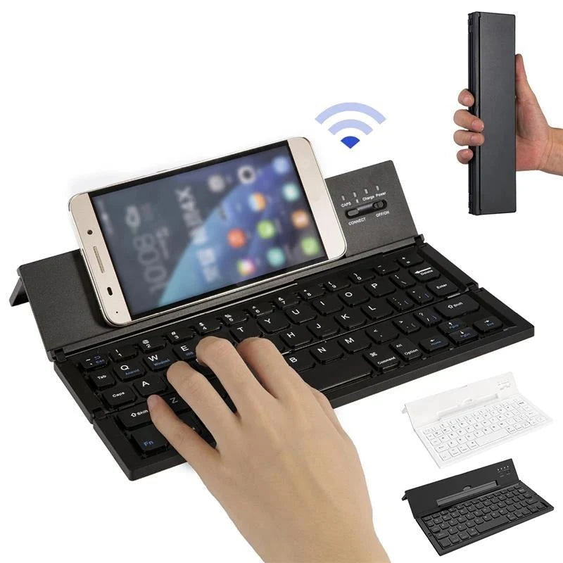 Keyboard Bluetooth Foldable With Phone Holder