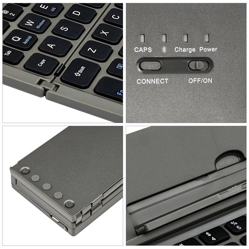Keyboard Bluetooth Foldable With Phone Holder