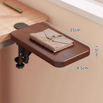 Keyboard Tray Sliding Clamp-On Wood-Grain Surface