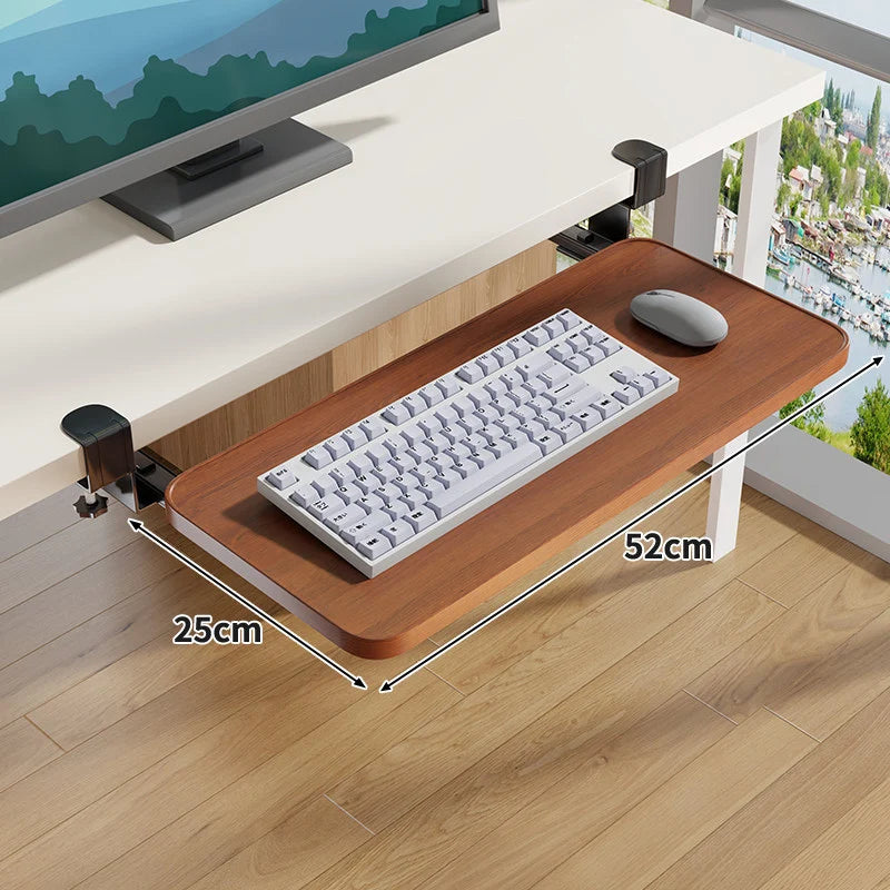 Keyboard and Mouse Tray Sliding Clamp-On Desk Mount