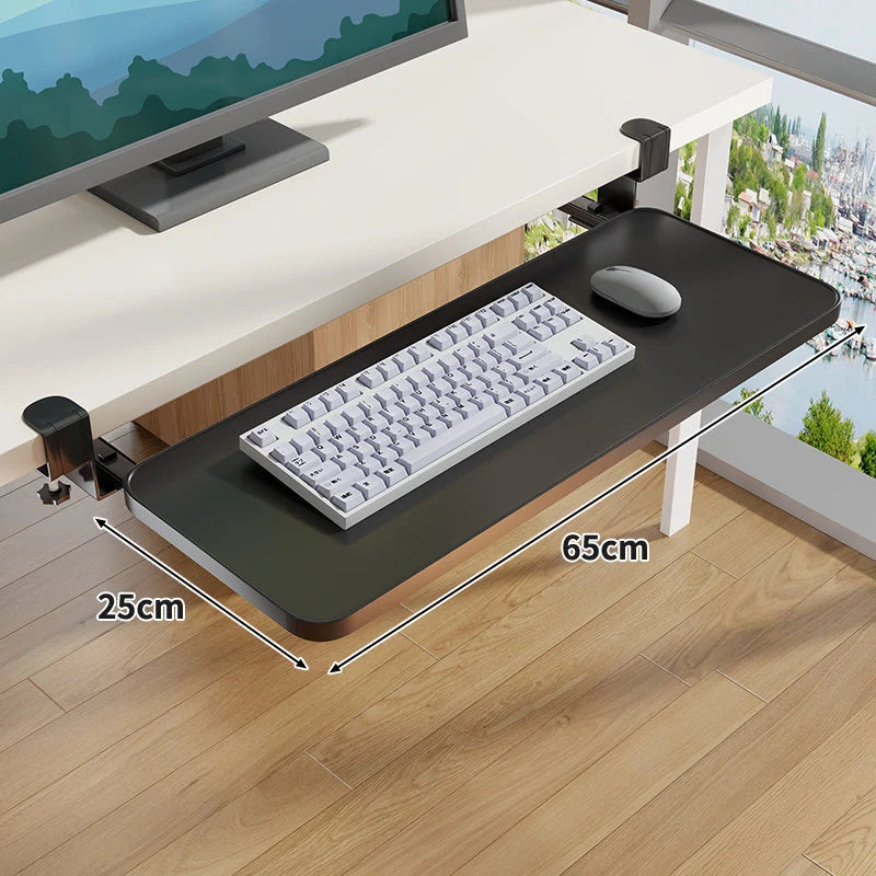 Keyboard and Mouse Tray Sliding Clamp-On Desk Mount