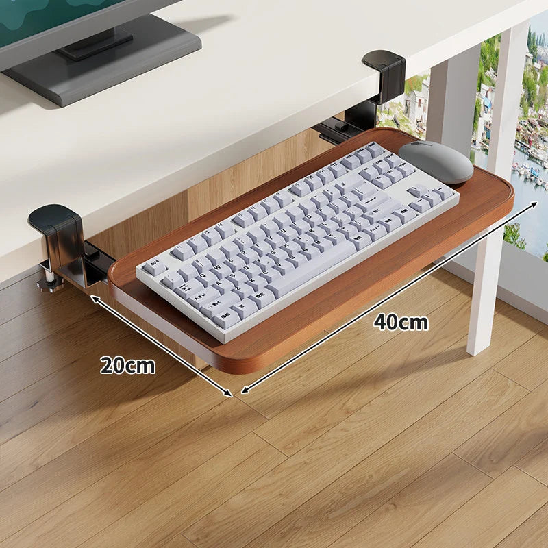 Keyboard and Mouse Tray Sliding Clamp-On Desk Mount