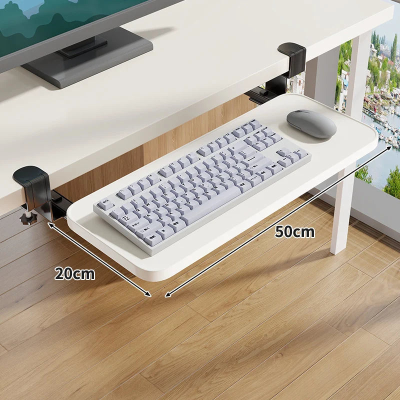 Keyboard and Mouse Tray Sliding Clamp-On Desk Mount