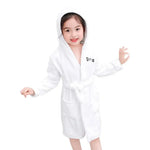 Kids Bathrobe Hooded Soft Flannel Quick-Drying