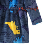 Kids Bathrobe Hooded Soft Flannel Quick-Drying