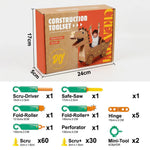 Kids Construction Kit Cardboard STEM 100 Pieces With Tools