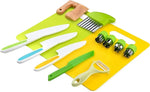 Kids Cooking Tool Set Easy-Grip 6-Piece Cutting & Peeling