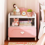 Kids Nightstand MDF Compact Drawer Storage