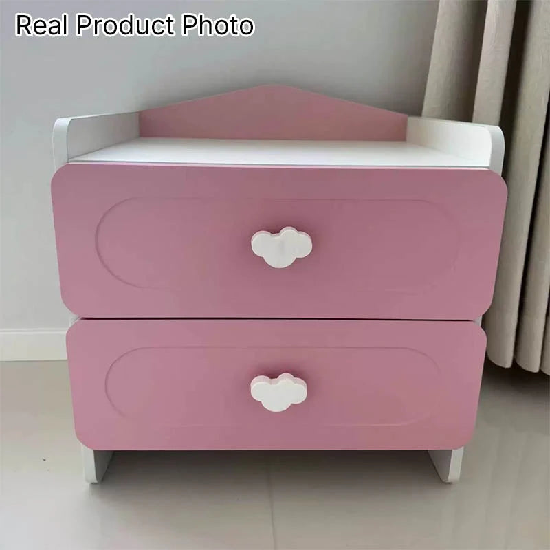 Kids Nightstand MDF Compact Drawer Storage