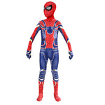 Kids Superhero Costume One-Piece Stretch Hooded Jumpsuit