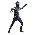 Kids Superhero Costume One-Piece Stretch Hooded Jumpsuit