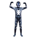 Kids Superhero Costume One-Piece Stretch Hooded Jumpsuit