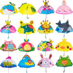 Kids Umbrella Manual Open Rounded Tips Colorful Canopy