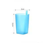 Kids Water Bottle Built-In Straw Compact Size