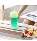 Kids Water Bottle Built-In Straw Compact Size