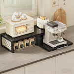 Kitchen Appliance Organizer Adjustable Pull-Out Platform With Storage Drawer