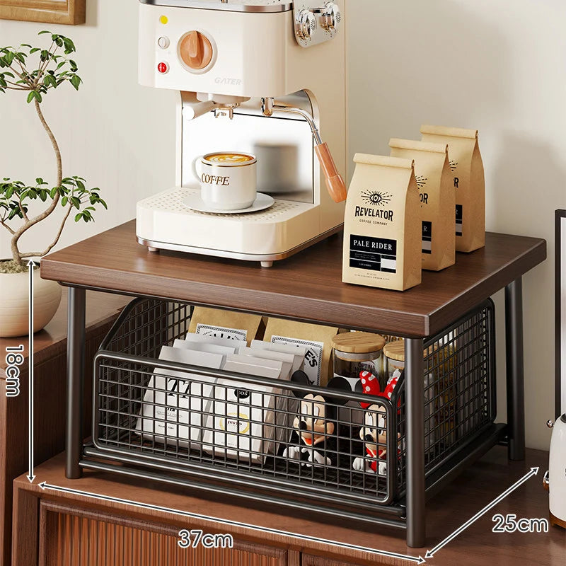 Kitchen Appliance Stand Compact Sliding Mesh Drawer