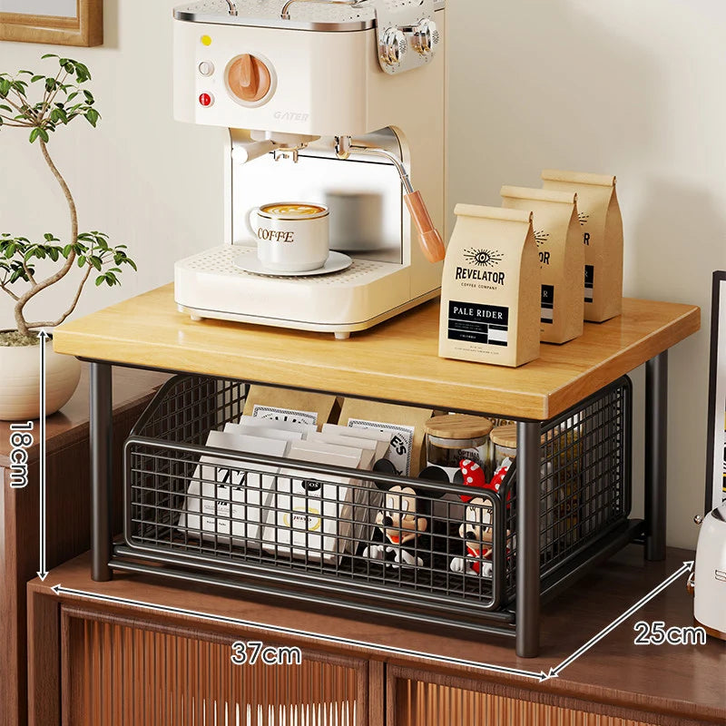 Kitchen Appliance Stand Compact Sliding Mesh Drawer