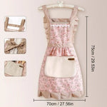 Kitchen Apron Waterproof Oil-Resistant Adjustable With Pockets