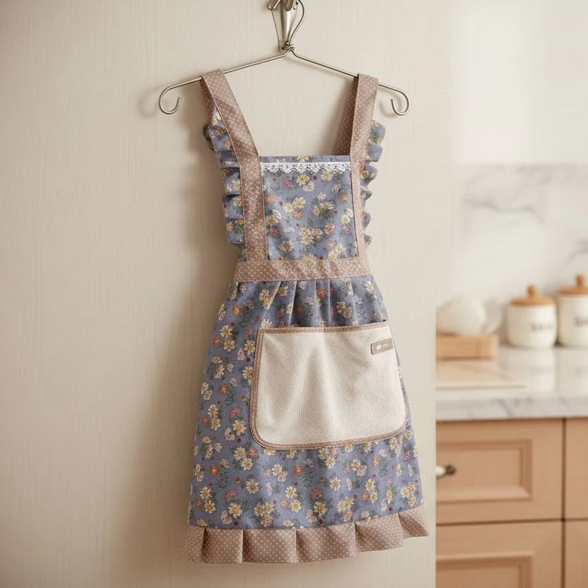Kitchen Apron Waterproof Oil-Resistant Adjustable With Pockets