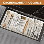 Kitchen Drawer Organizer 4-Side Expandable Adjustable Dividers