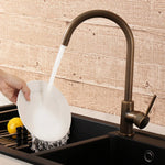 Kitchen Faucet Antique Brass 360° Swivel Spout Single Handle