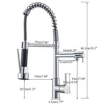 Kitchen Faucet Pull-Out Spray Head Dual-Swivel Spout Hot And Cold Mixer