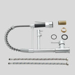 Kitchen Faucet Pull-Out Spray Head Dual-Swivel Spout Hot And Cold Mixer