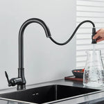 Kitchen Faucet Pull-Out Spray Head Solid Brass Antique Bronze Finish