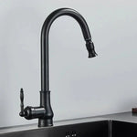Kitchen Faucet Pull-Out Spray Head Solid Brass Antique Bronze Finish