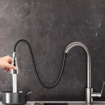 Kitchen Faucet Pull-Out Sprayer 3 Spray Modes Stainless Steel