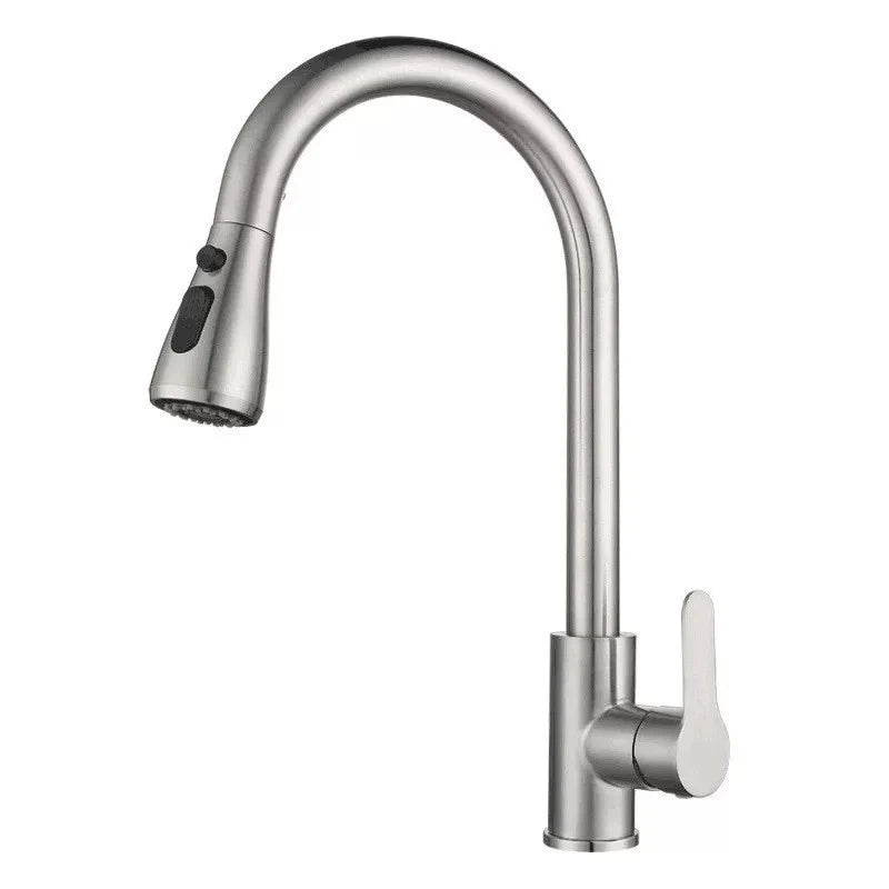 Kitchen Faucet Pull-Out Sprayer 3 Spray Modes Stainless Steel