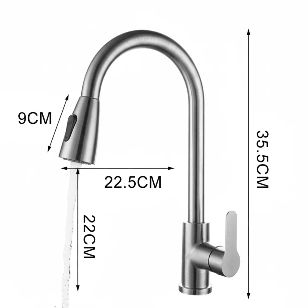 Kitchen Faucet Pull-Out Sprayer 360° Swivel Flexible Hose