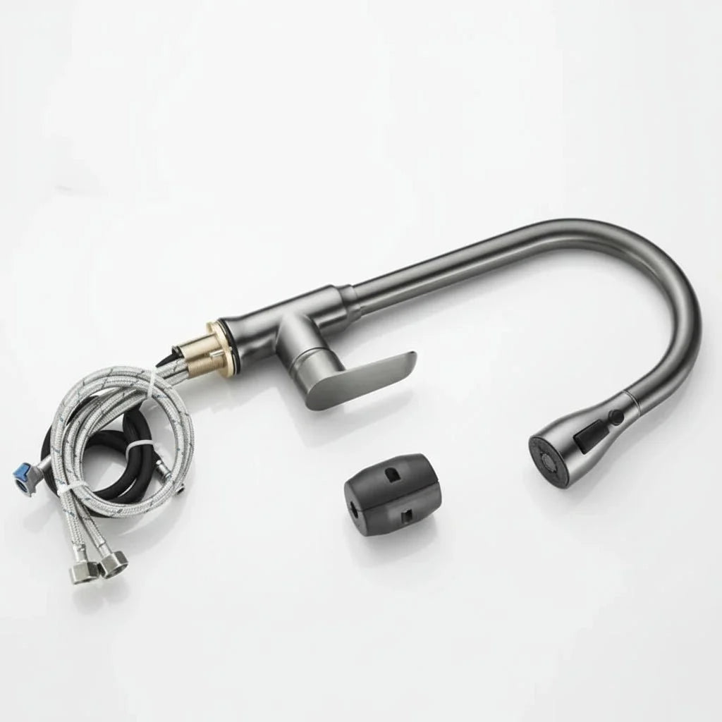 Kitchen Faucet Pull-Out Sprayer 360° Swivel Flexible Hose