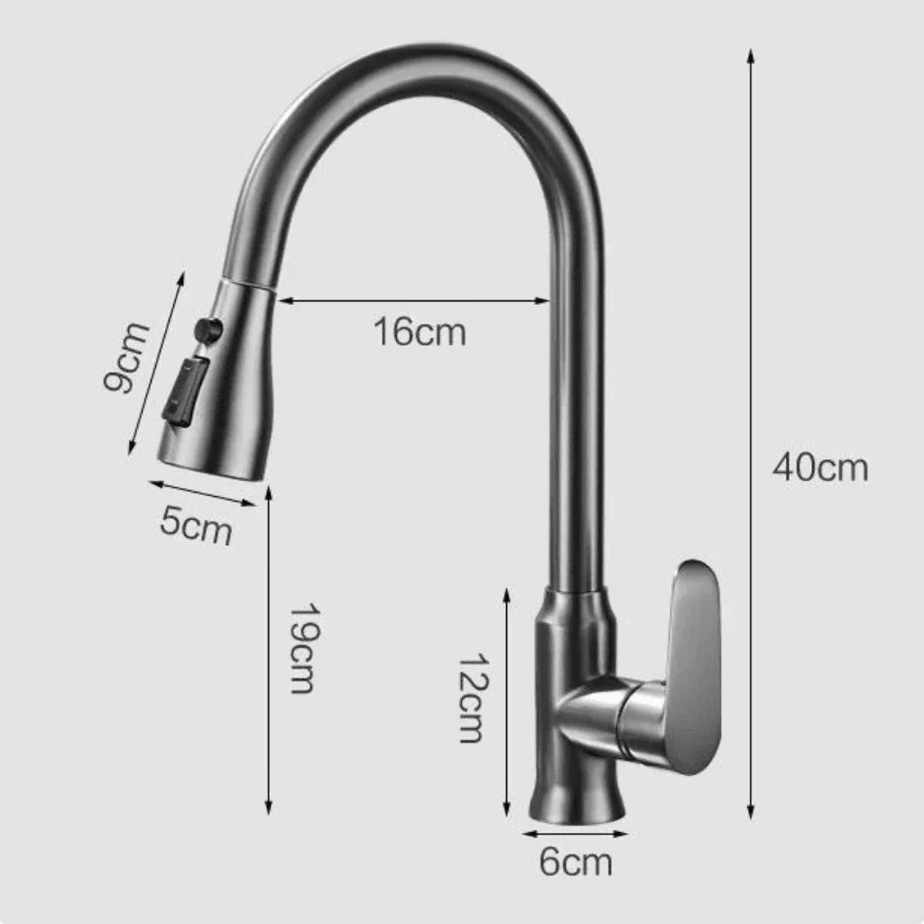 Kitchen Faucet Pull-Out Sprayer 360° Swivel Flexible Hose