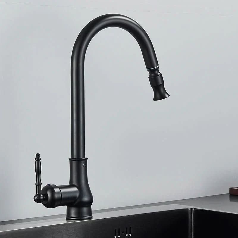 Kitchen Faucet Pull-Out Sprayer High-Arc Brass Construction