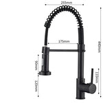 Kitchen Faucet Pull-Out Sprayer Stainless Steel Single-Lever Handle