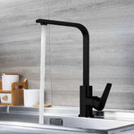 Kitchen Faucet Stainless Steel Ceramic Valve One-Handed Lever
