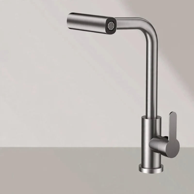 Kitchen Faucet Stainless Steel Ceramic Valve One-Handed Lever