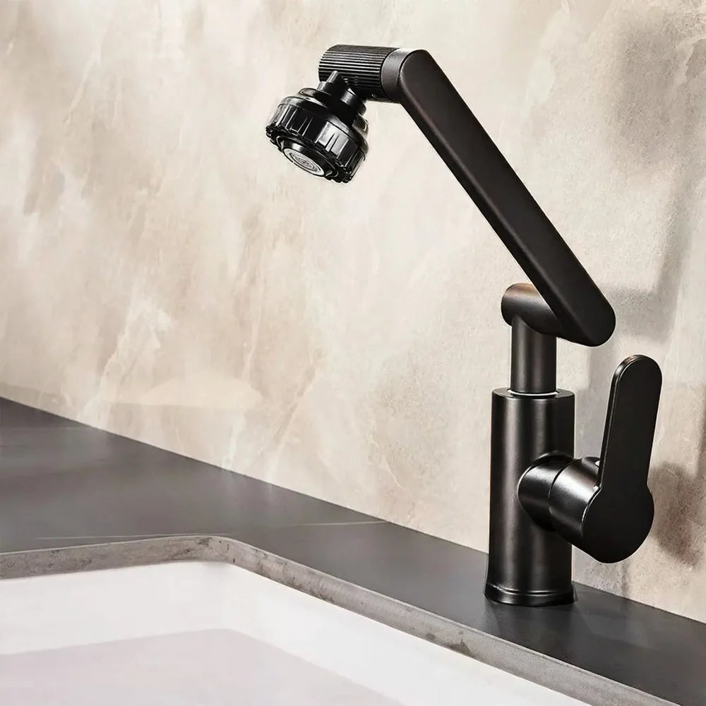 Kitchen Faucet Stainless Steel Ceramic Valve One-Handed Lever