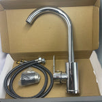 Kitchen Faucet Stainless Steel Ceramic Valve One-Handed Lever